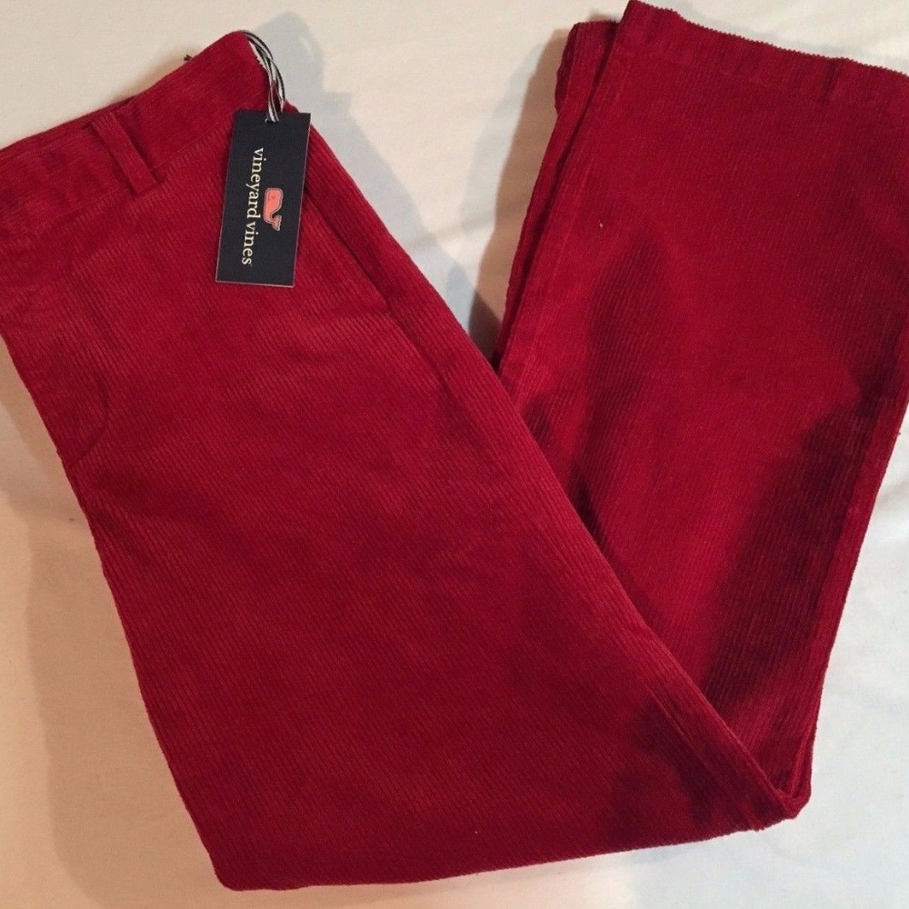 NWT Boys Vineyard Vines Red Corduroy Club Pant